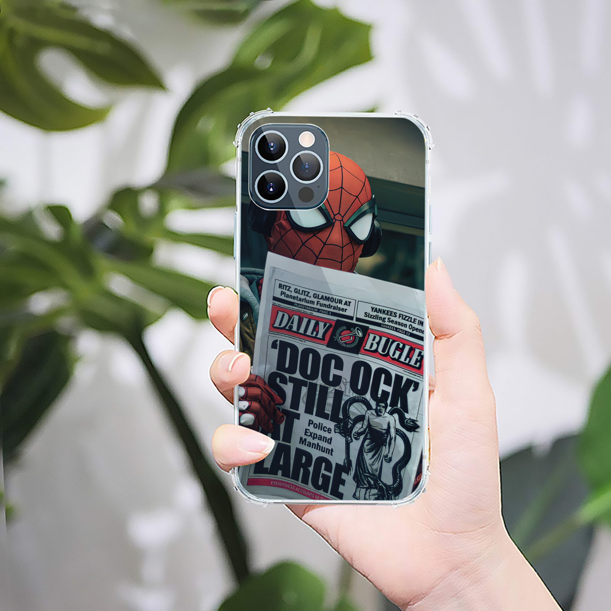 （画像用） Spider Man スパイダーマン 【iPhone 12シリーズ対応】透明スマホケース（クリアソフトケース）
